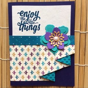 Handmade Floral Enjoy Little Things Greeting Card